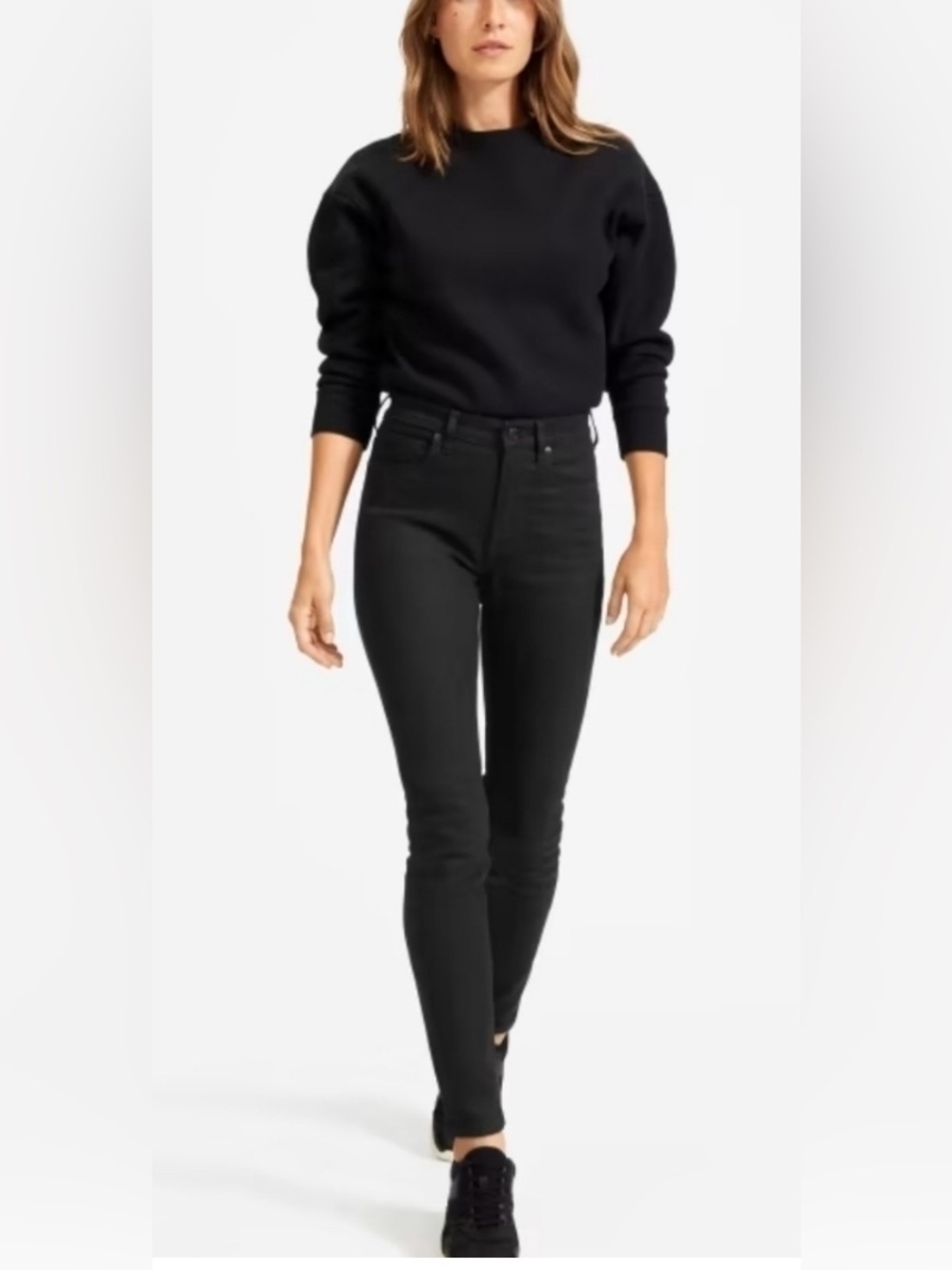 Everlane Ankle High-Rise Black Skinny Jeans for Women Size 27 NWT